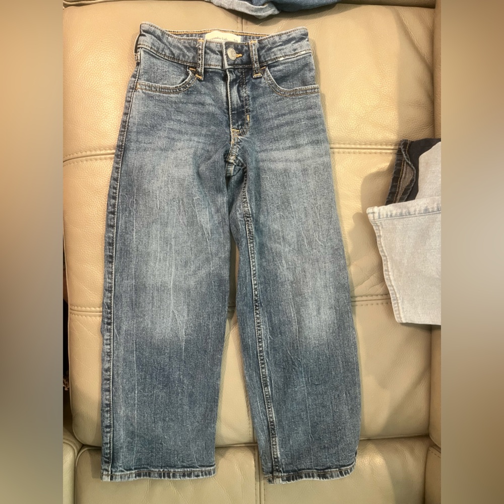 Abercrombie girls 5/6 high rise wide leg jeans